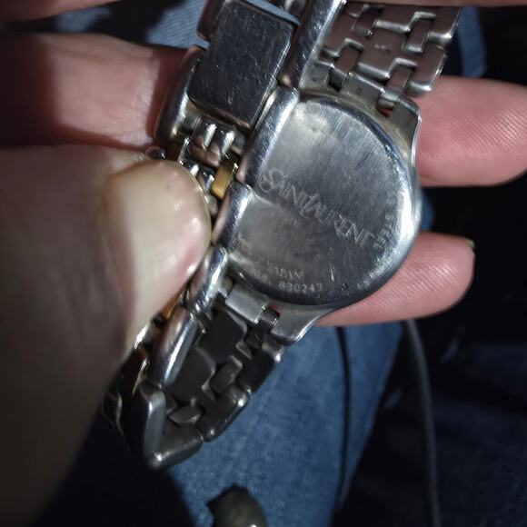 Vintage YSL Yves Saint Laurent Mother of Pearl Dial Ladies Dual Toned Watch - Picture 4 of 8